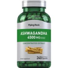 آشواگاندا 4500 میلی گرمی پایپینگ راک 240 عددی PipingRock Ashwagandha, 4500 mg
