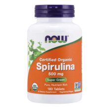 اسپیرولینا ناو 500 میلی گرم 180 عدد Now Spirulina