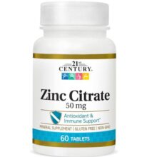 زینک سیترات سنتری 50 میلی گرم 60 عدد 21st Century Zinc Citrate