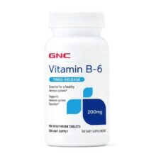 ویتامین ب 6 جی ان سی GNC Vitamin B-6 Timed-Release 200mg