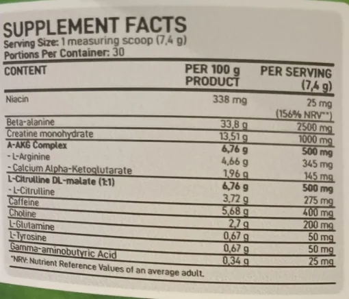 پری ورک اوت ناتریمکس 222 گرم Nutrimax Pre Workout 6686c21220594.webp