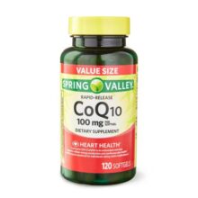کوآنزیم CoQ10 اسپرینگ والی 120 عددی Spring Valley Rapid-Release CoQ10, 100 mg Softgels