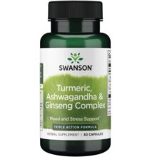 کپسول کمپلکس زردچوبه آشواگاندا و جینسینگ سوانسون 60 عدد