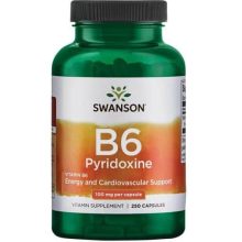 کپسول ویتامین ب 6 سوانسون 100 میلی گرم 250 عدد