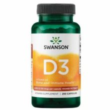 ویتامین د3 سوانسون 250 عددی Swanson Vitamin D3 Higher Potency